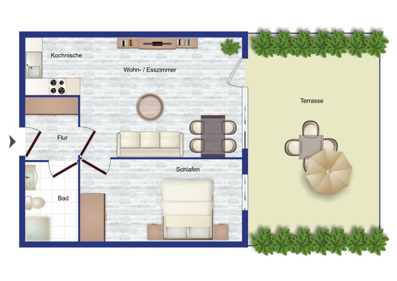 Wohnung Martin - Moderne Zweizimmerferienwohnung mit großer Süd- Westterrasse und Garage in Altenau Altenau  Exterior foto